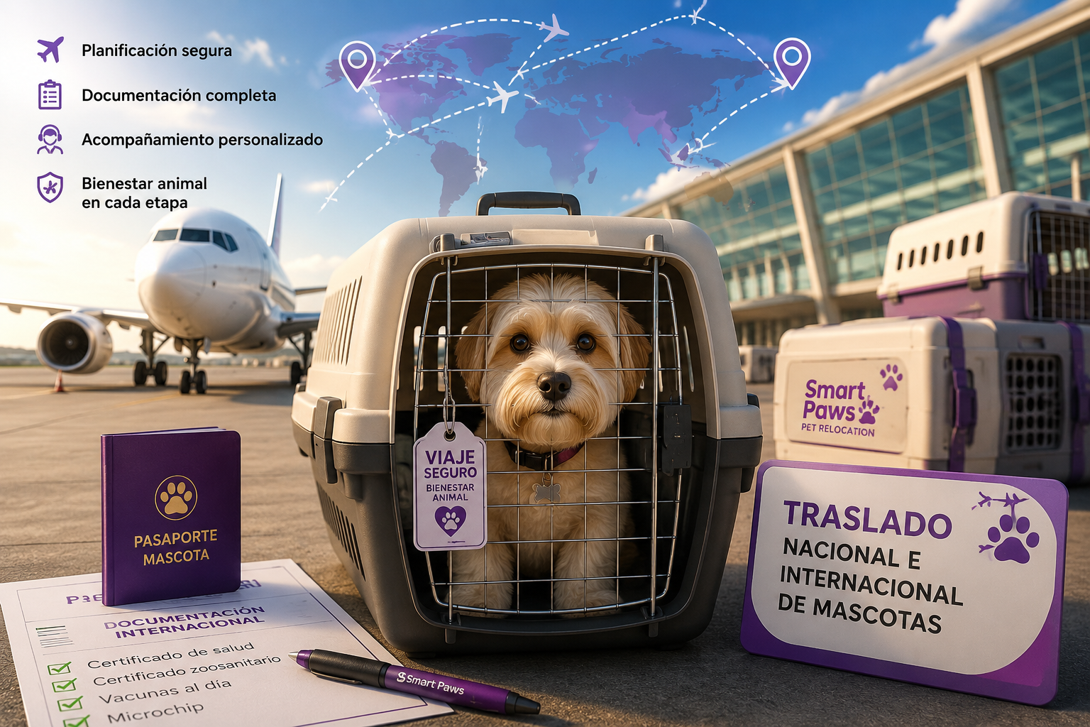 Traslado internacional de mascotas