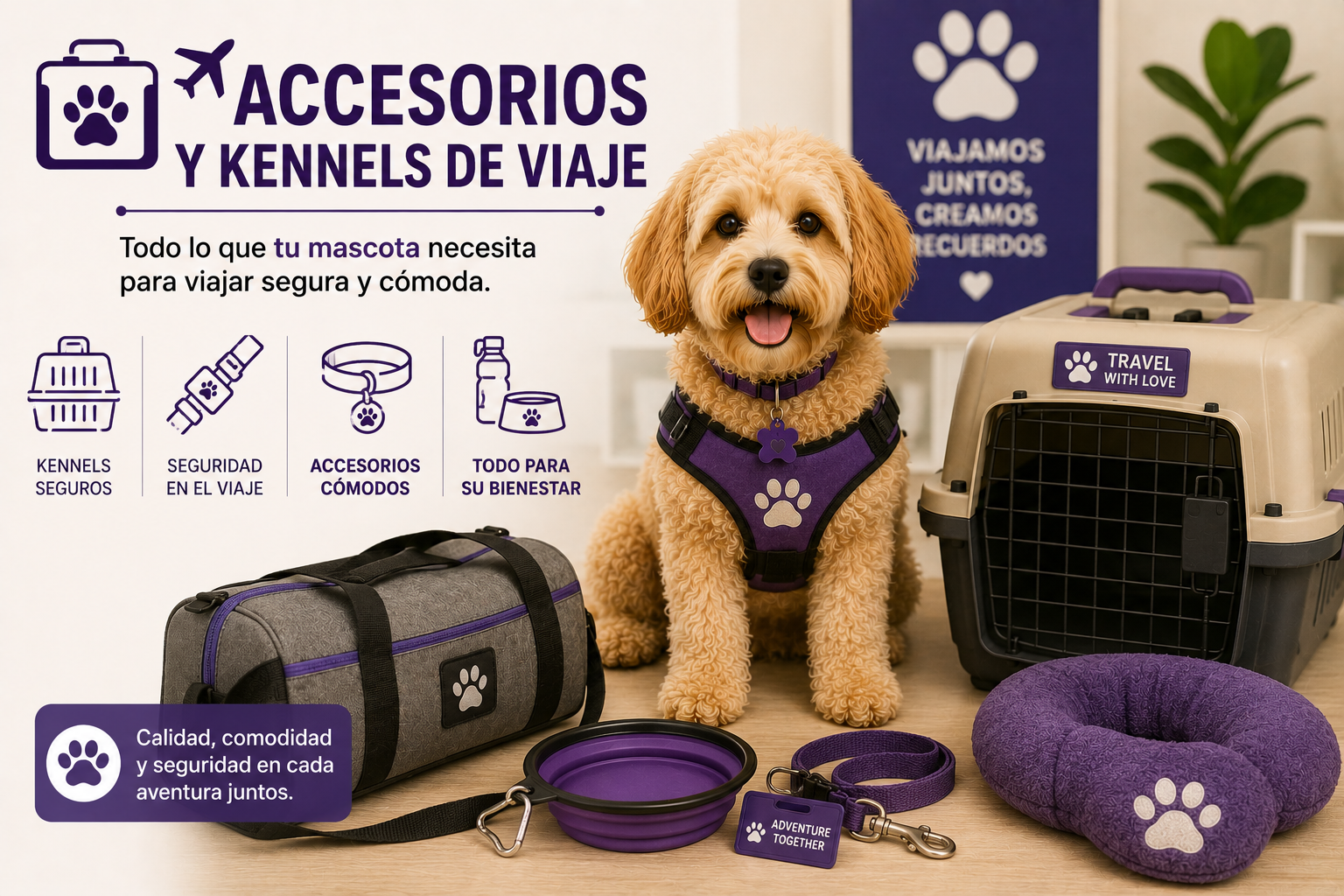 Accesorios y kennels de viaje