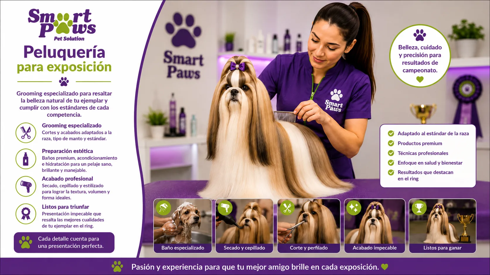 Peluquería para exposición