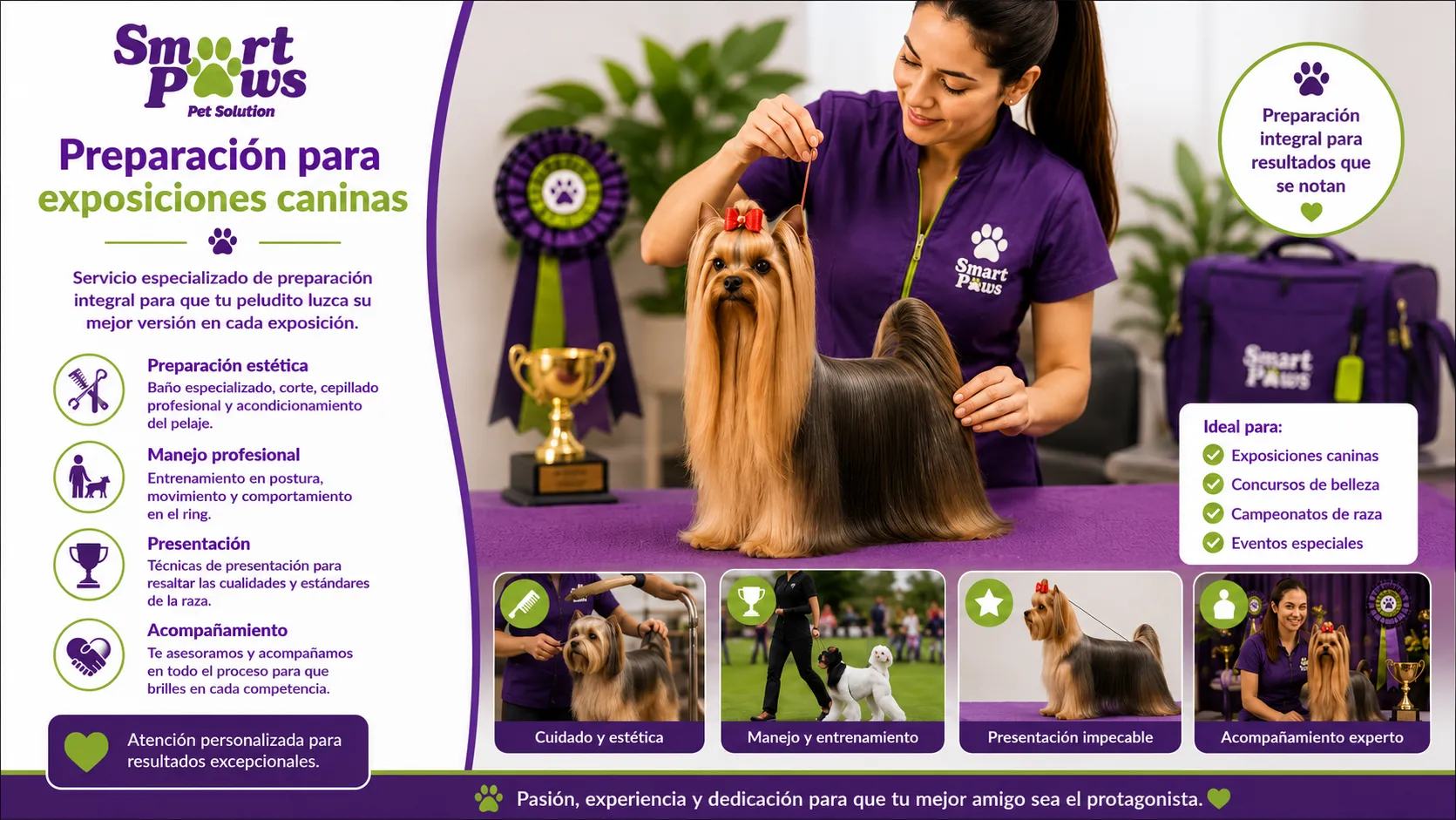 Preparación para exposiciones caninas