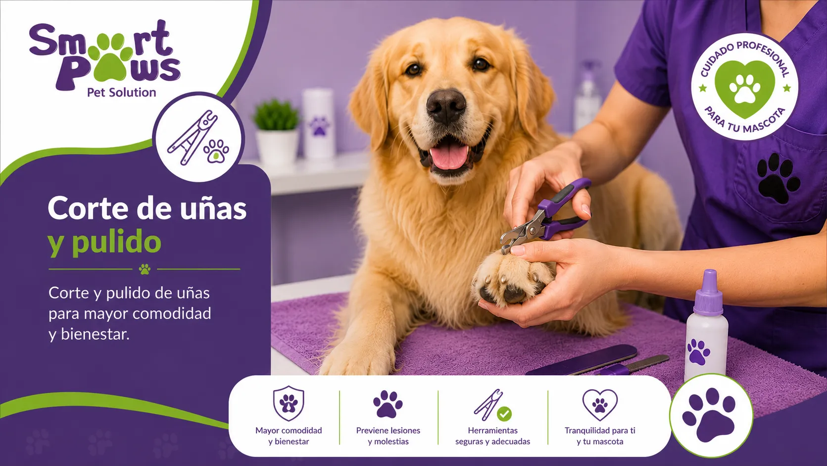 Corte de uñas y pulido