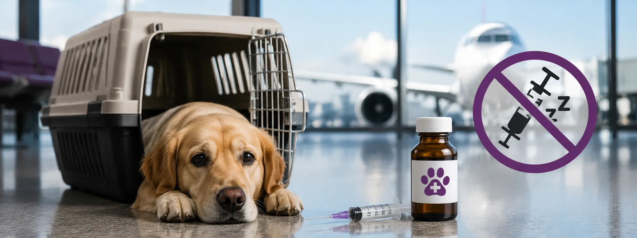 ¿Por qué no debes sedar a tu mascota antes de un vuelo?